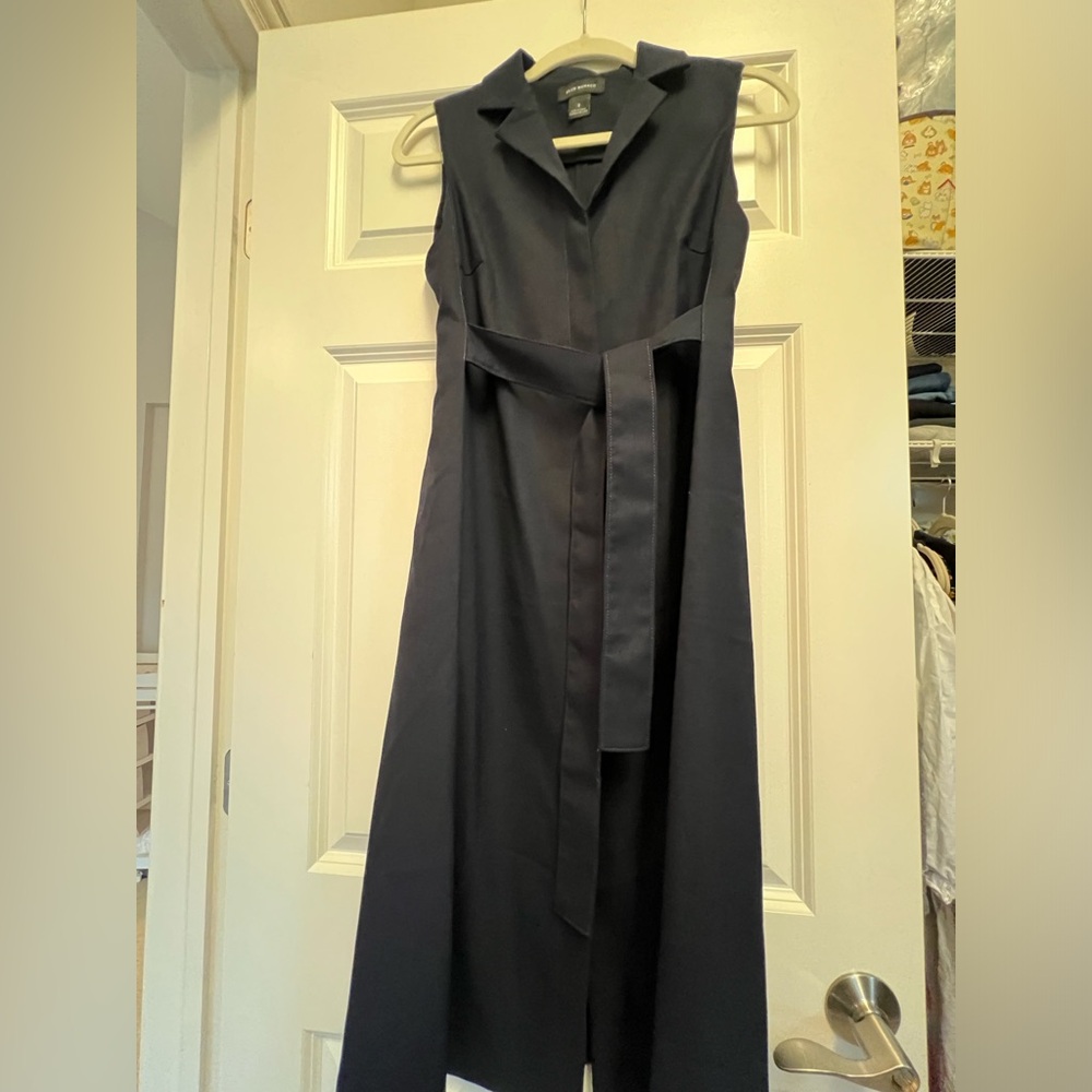 Club Monaco navy midi dress with belt size 0